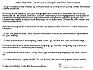 UM Connectional Giving - The Alaska United Methodist Conference