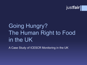 Going Hungry: The Human Right to Food in the UK
