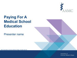 Financing Medical School Education Presentation