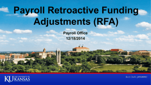 Retroactive Funding Adjustments (RFA)