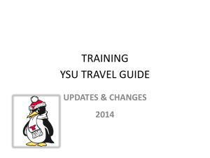 Travel Guidelines Training - Power Point 2014