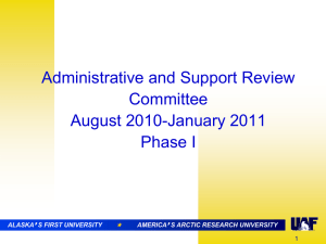 Admin & Support Review (.ppt) - University of Alaska Fairbanks