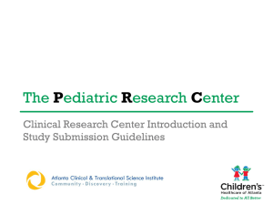 PowerPoint - Emory Children`s Center Research Office