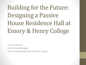 Building for the Future: Designing a Passive House Residence Hall