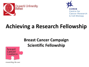 2007 to 2012: Breast Cancer Campaign Scientific Fellowship