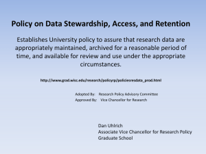 Data Stewardship presentation slides - UW