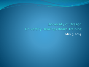 Hearings Board Training 2014