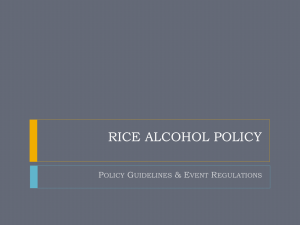 Alcohol Policy Education Presentation