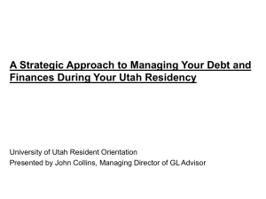 Managing Your Debt and Finances During Your Utah Residency