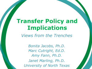 Transfer Policies and Implications: Views From the Trenches