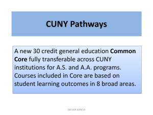 CUNY Pathways - Bronx Community College