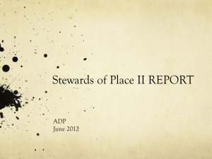 Stewards of Place II Study: Preliminary Report