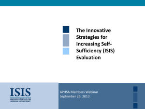 2013-09-ISIS-Evaluation - American Public Human Services