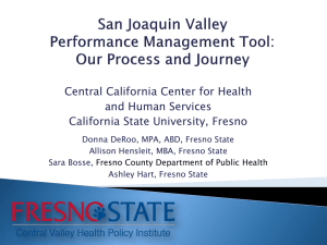San Joaquin Valley Performance Management Tool