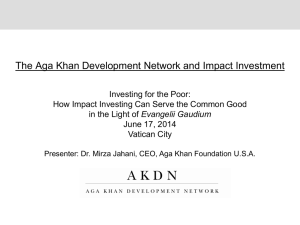 Dr. Mirza Jahami - Investing for the Poor