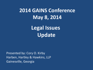 2013 GAINS Conference May 8, 2014