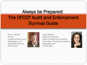 The OFCCP Audit and Enforcement Survival Guide
