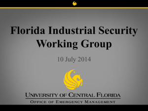Security and Emergency Management July 2014