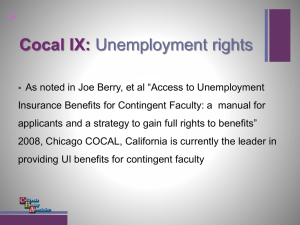 Unemployment Rights - Chicago Coalition of Contingent Academic