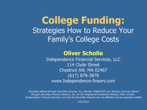 College Funding For Families with a College