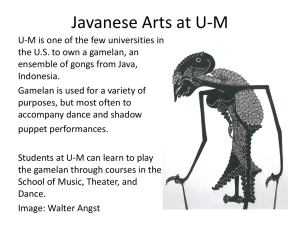 Gamelan and Wayang at U-M (Powerpoint presentation)