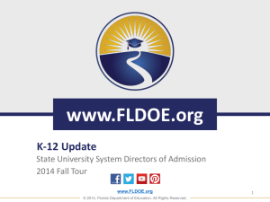 DOE (k12 Presentation) - State University System of Florida