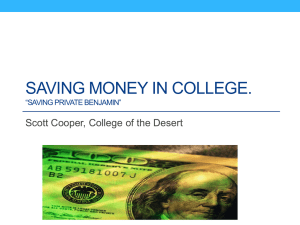 Financial Savings - College of the Desert