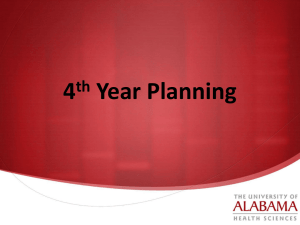 Fourth-Year Planning