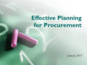 Effective Planning for Procurement (PPT Version)