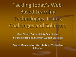 Tackling Today`s Web-based Learning Technologies