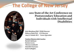 The College of New Jersey - Career & Community Studies