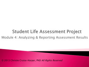 Module Four: Analyzing and Reporting Assessment Results