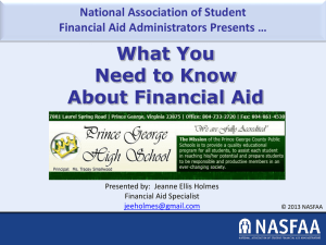 What You Need to Know About FINANCIAL AID PowerPoint