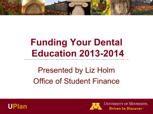 funding your dental education
