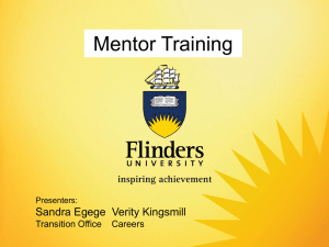 What is Mentoring? - Flinders University
