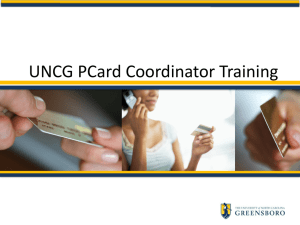 PCard Coordinator Training PowerPoint