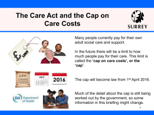 The Care Act and the Cap on Care Costs