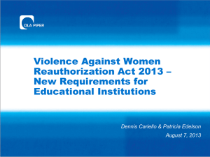 Violence Against Women Reauthorization Act 2013