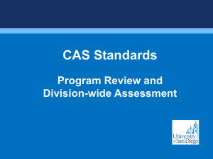 USD Using CAS for A Division-wide assessment