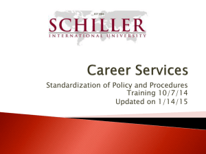 Career Services Training - Schiller International University