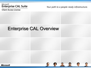 Enterprise CAL Overview - ties