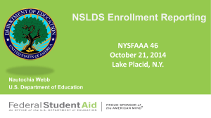 NSLDS Enrollment Reporting