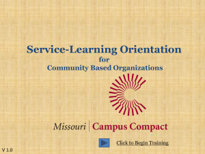 Service-Learning Orientation