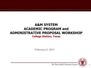 Degree Programs - The Texas A&M University System