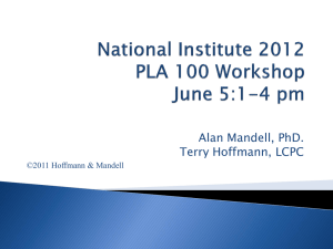National Institute 2011 PLA 100 Workshop