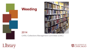 Weeding - Consortium of Academic and Research Libraries in Illinois