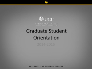 Graduate Orientation - College of Education