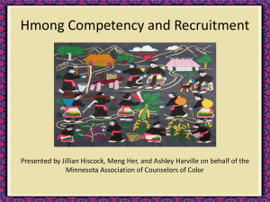 Hmong Competency and Recruitment - Iowa Association for College