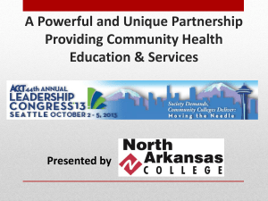Partnerships to Provide Community Health and Wellness Education