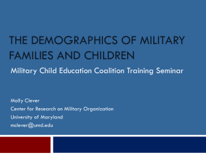 The Demographics of Military Families and Children